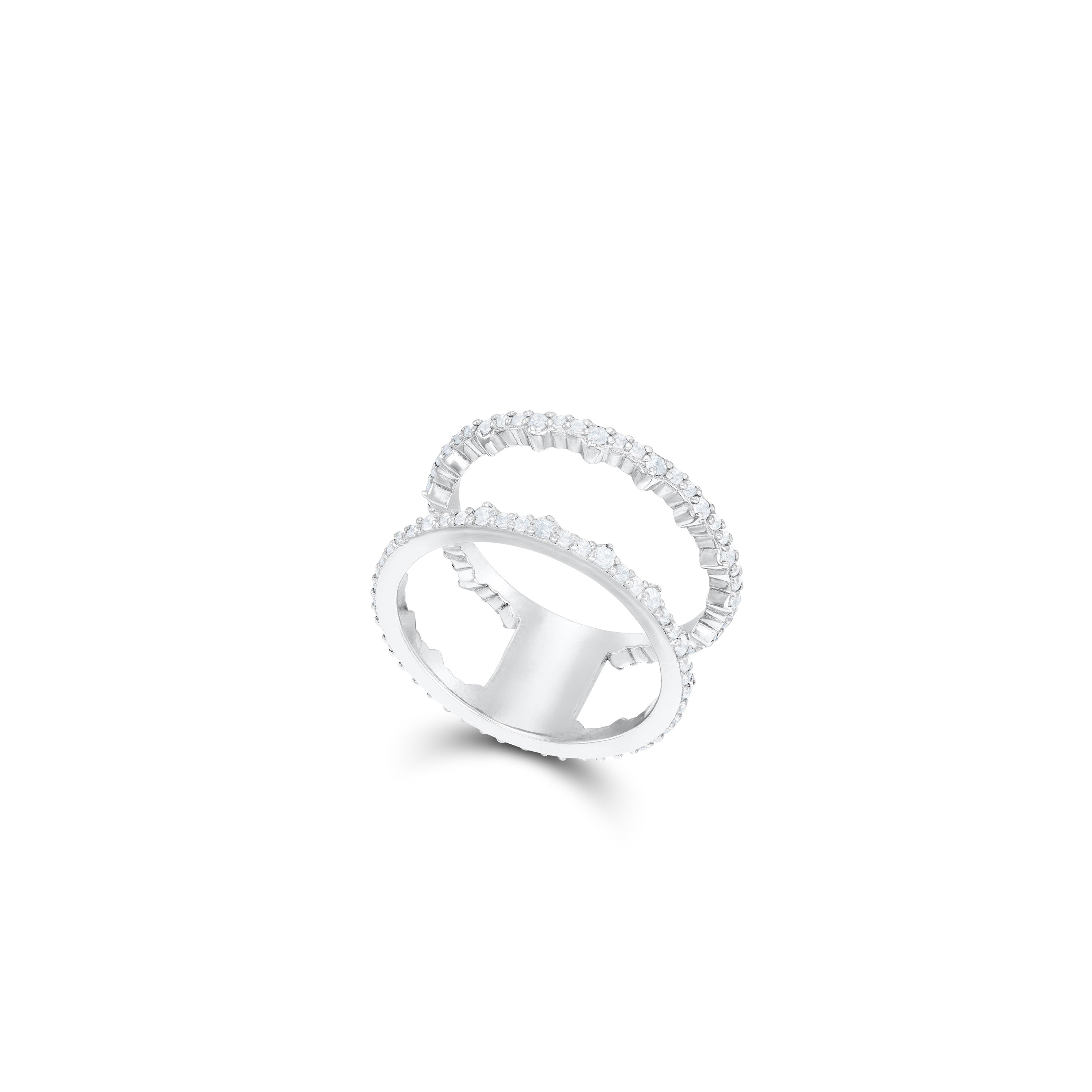 Double Pave CZ Band Ring