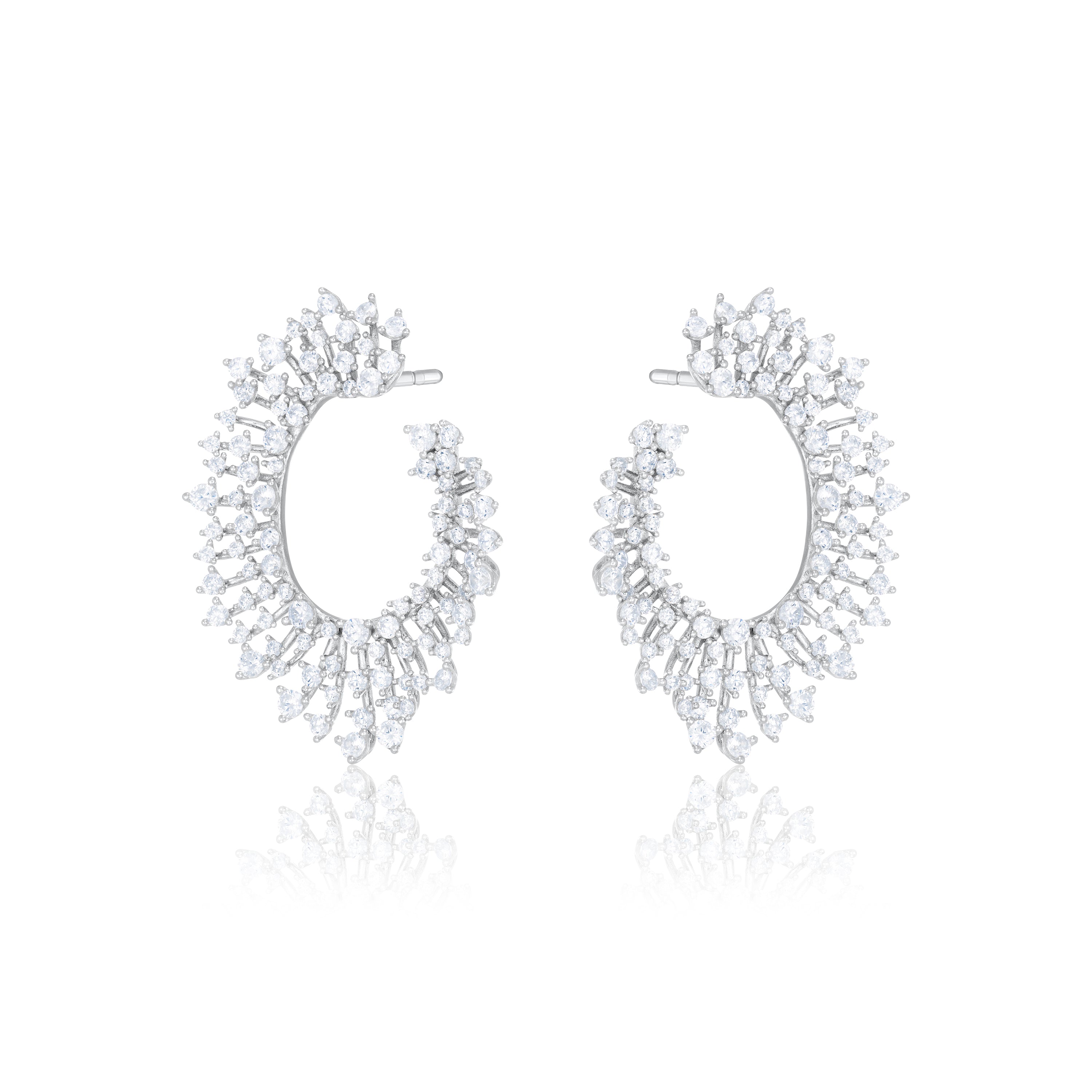 Cascading CZ  Statement Earrings
